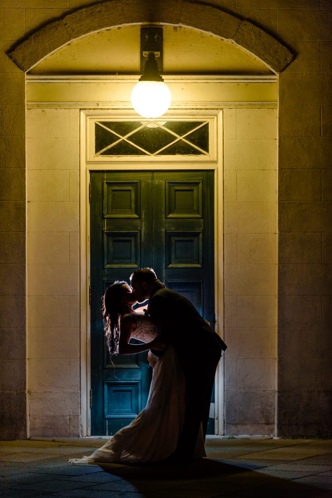 romantic night shot at Waterworks in Philadelphia