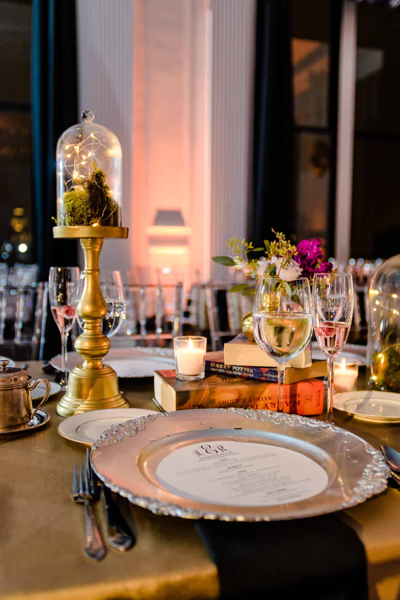 Detail shot of guest table at the Downtown Club Philadelphia