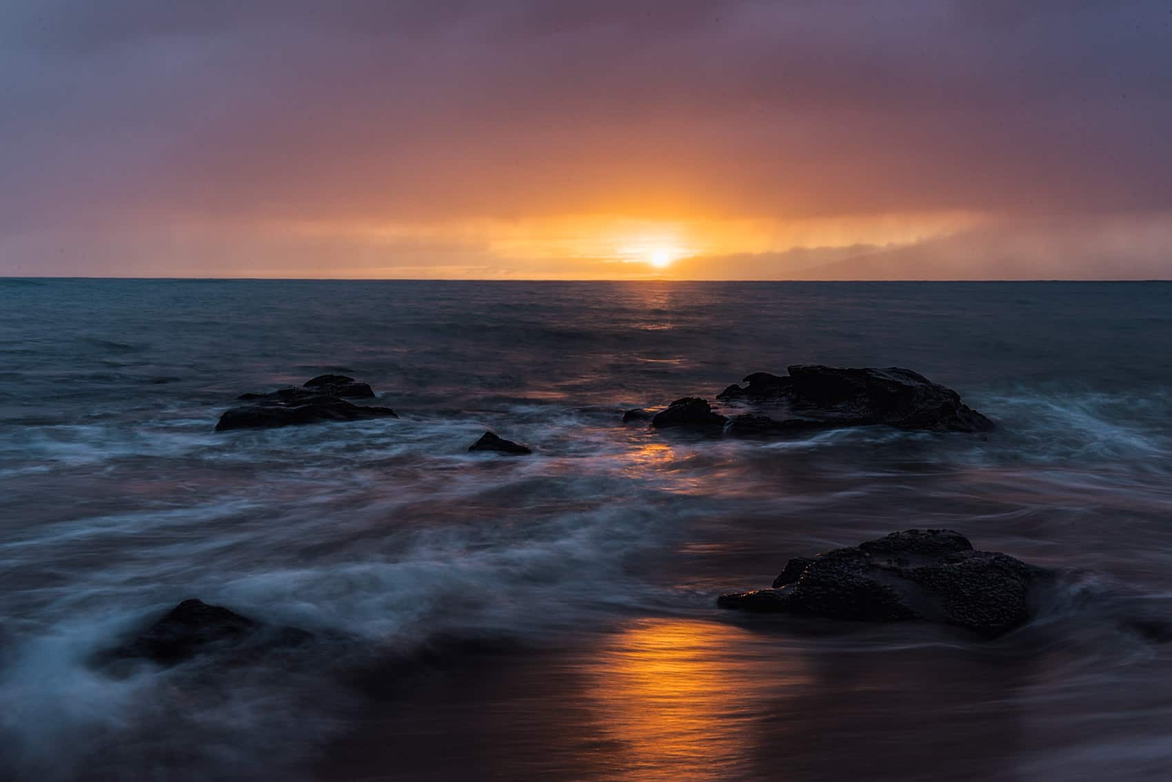 shot of sunset at the beach