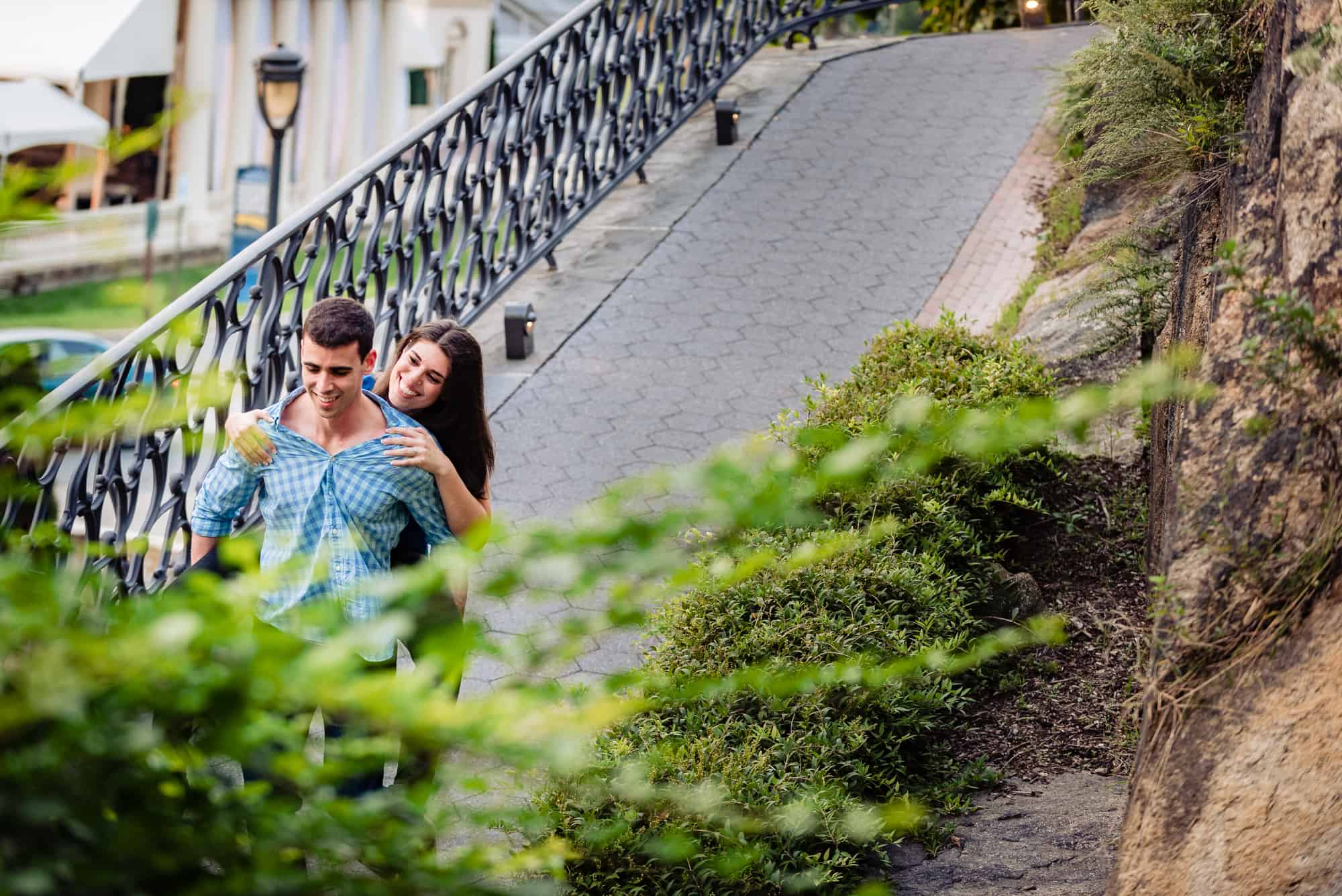 couple piggyback ride