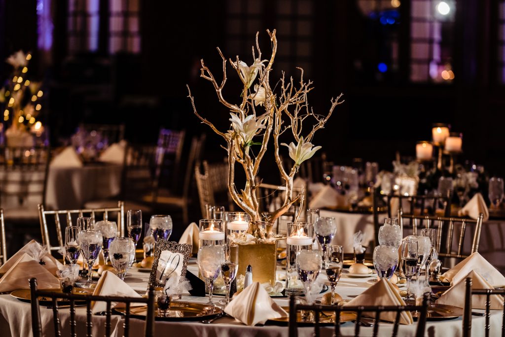 fancy centerpiece at Crystal tea Room