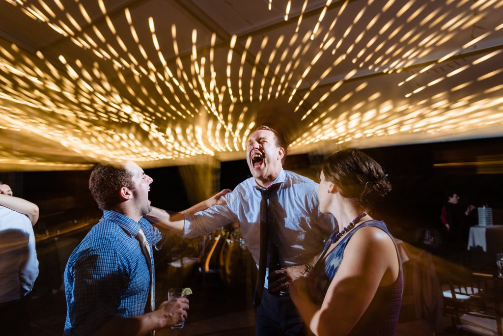 guests enjoying the wedding party