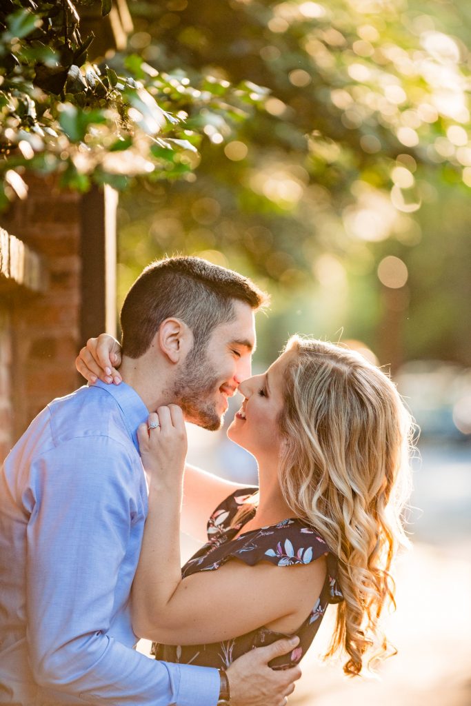 couple going in for a kiss
