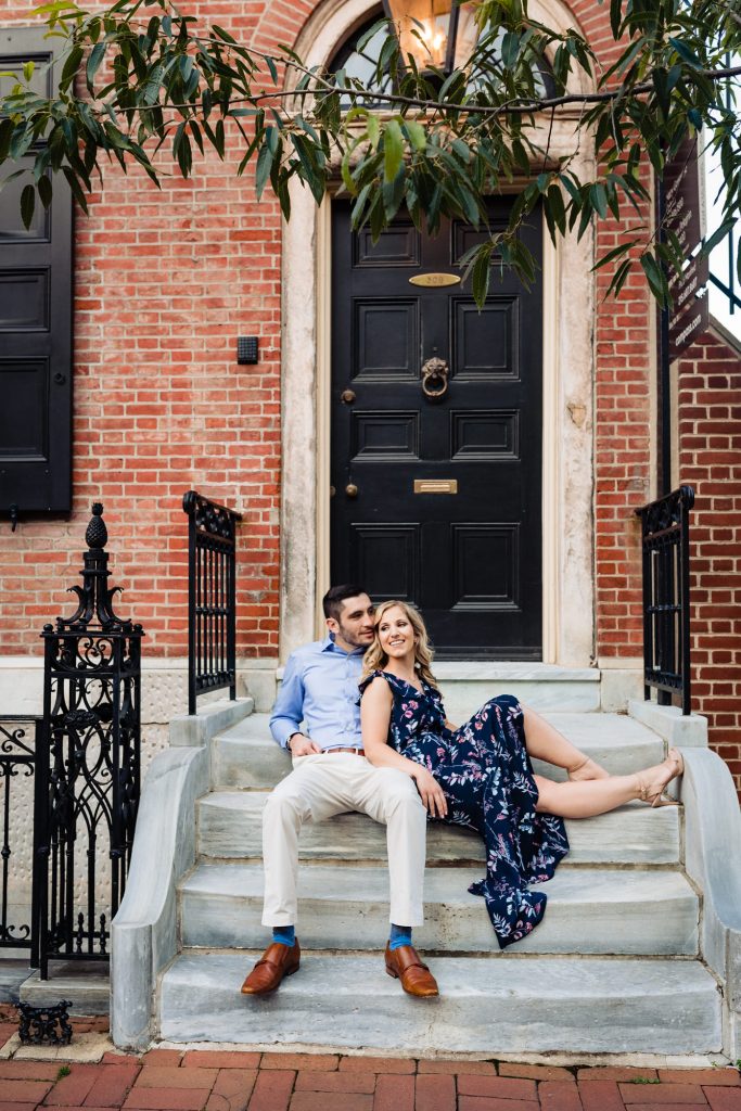 couple sitting on the stairs