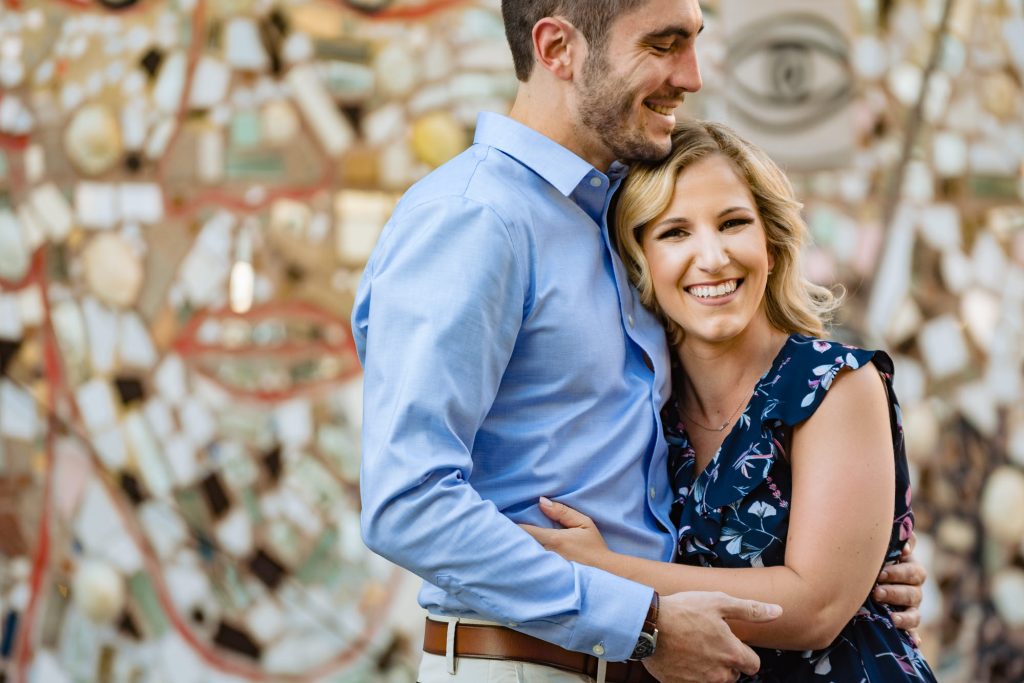 Greg and Mallory during their Center City Philly e-session