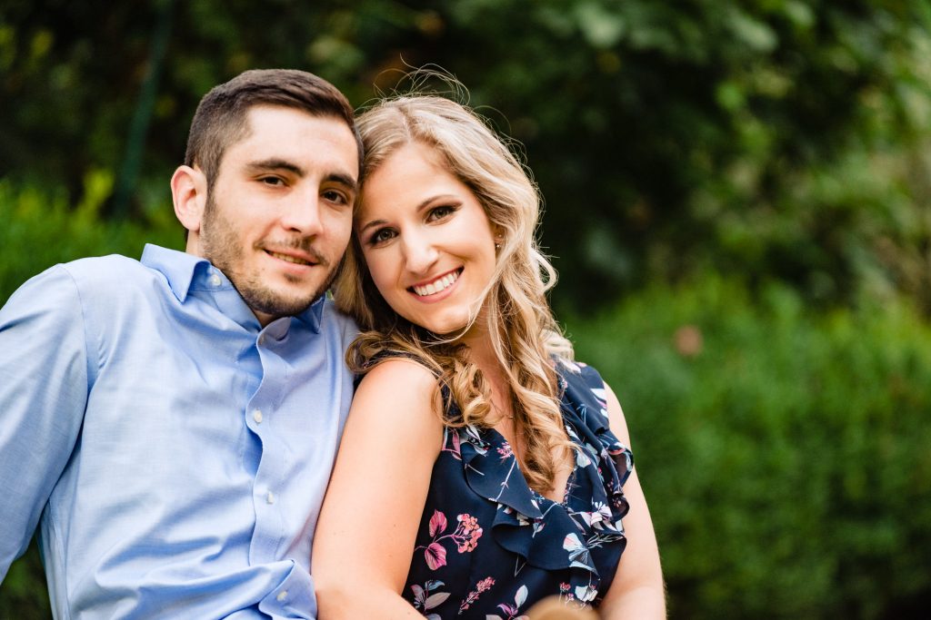 couple smiles at the camera