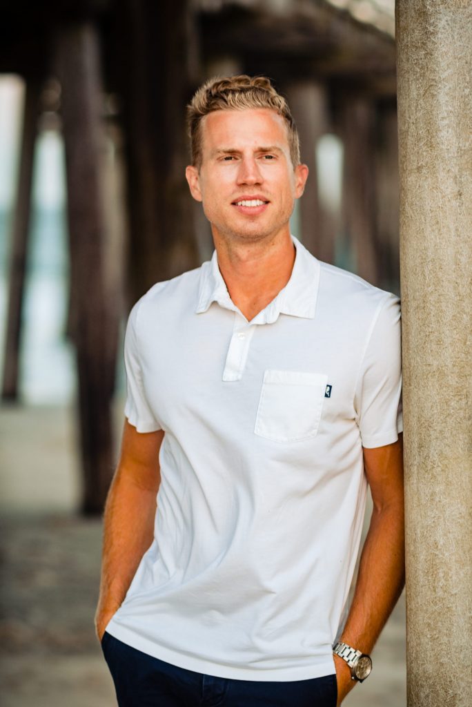 kyle on the beach engagement shoot