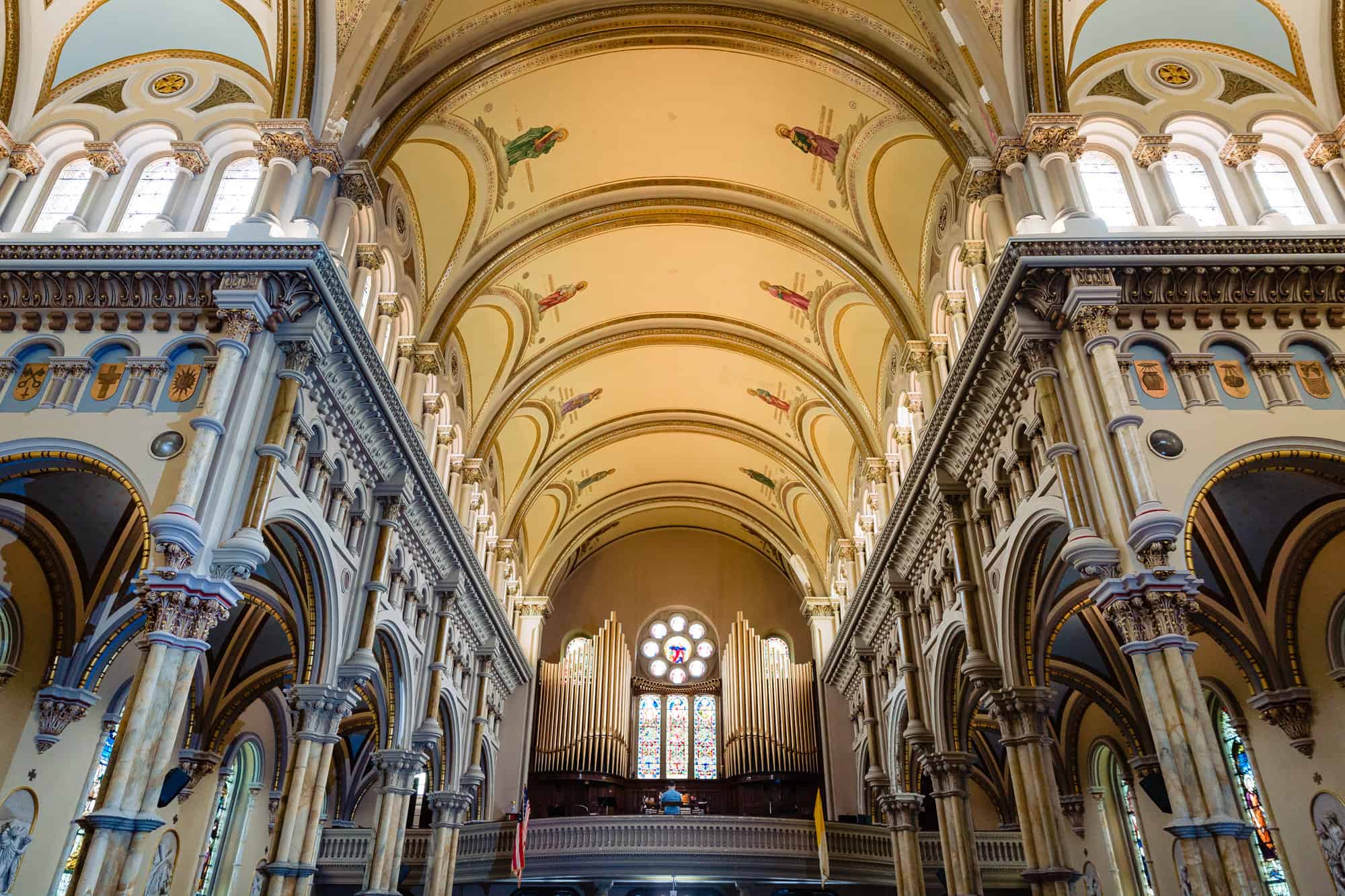 landscape shot of the church