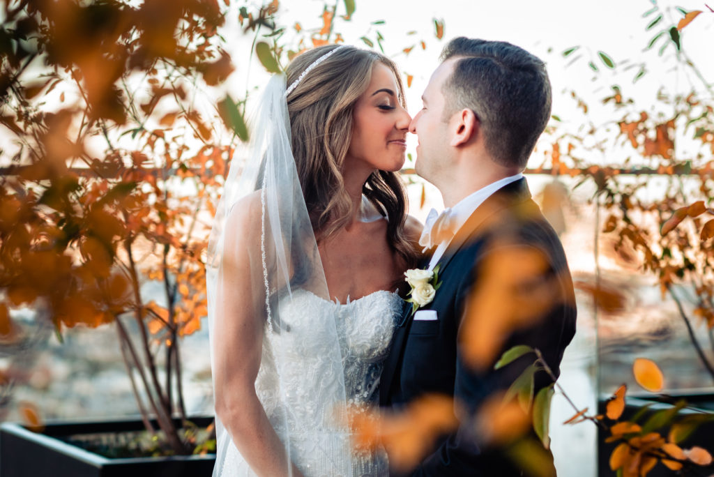bride and groom at W hotel Philadelphia