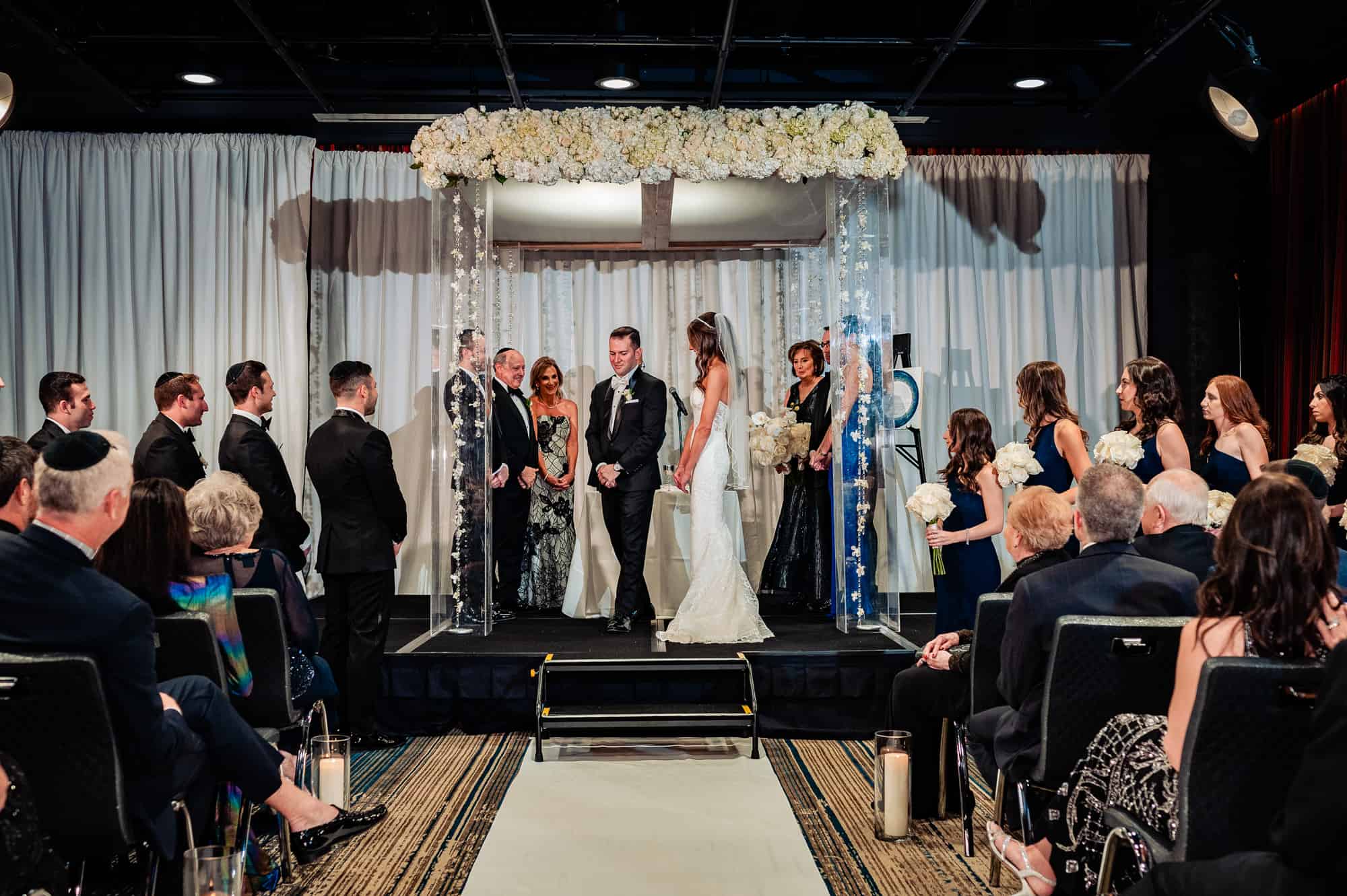 the wedding ceremony at the W Hotel Philly