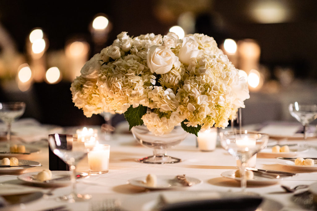 reception table setting at the W Hotel Philly