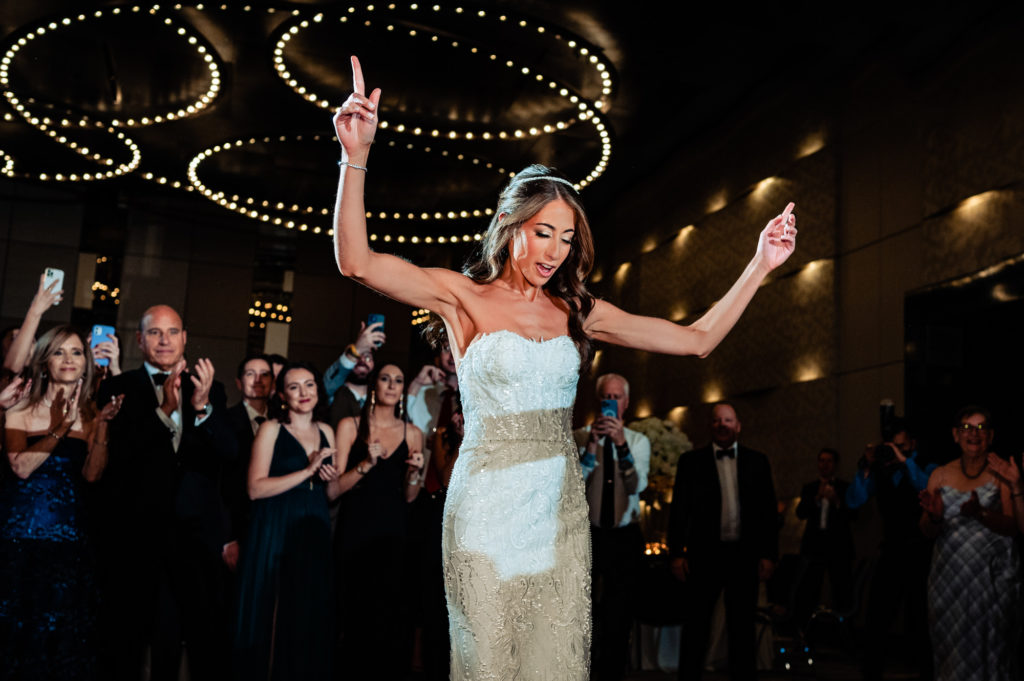 bride dancing at a W Hotel Philly wedding