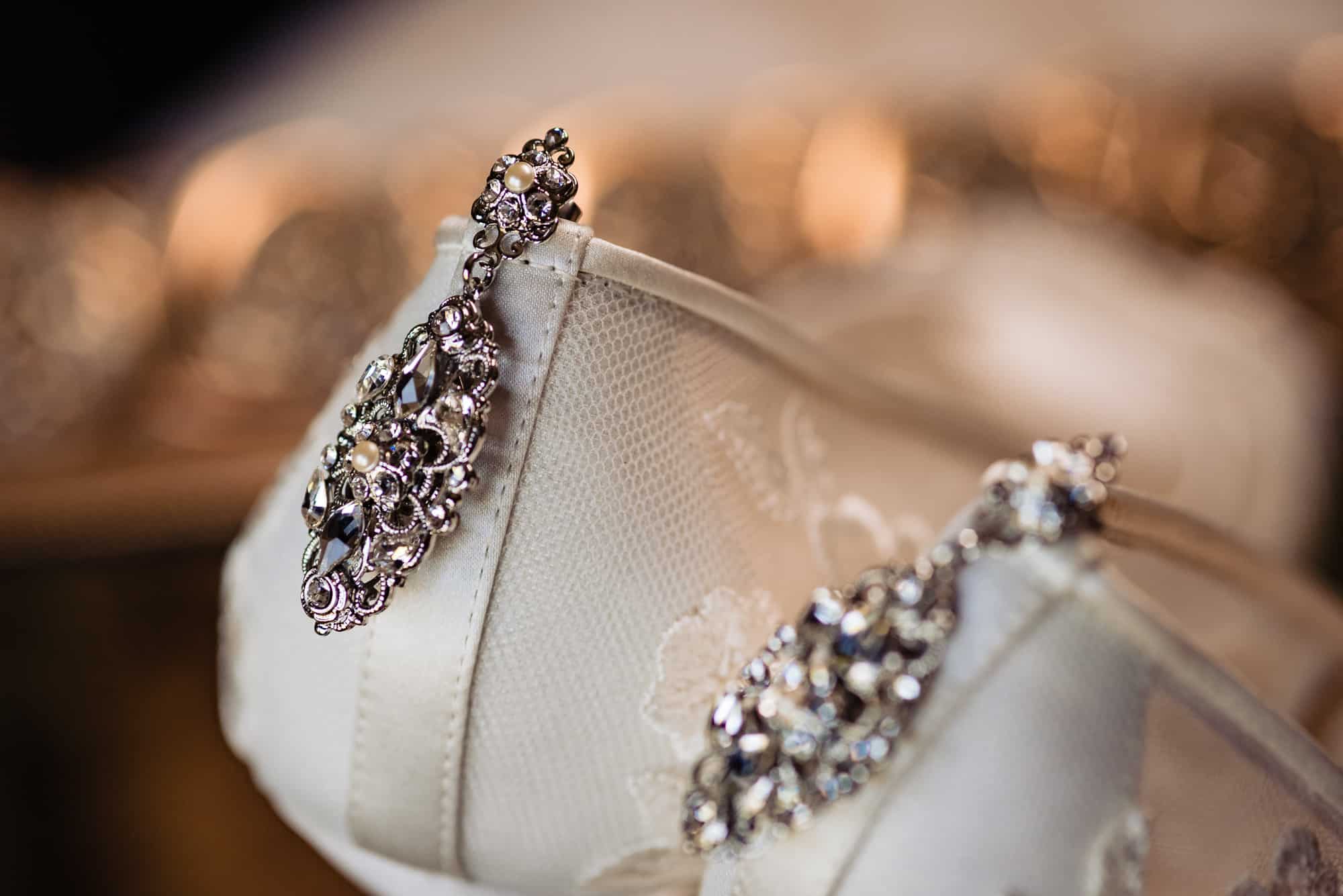 crystal encrusted wedding shoes