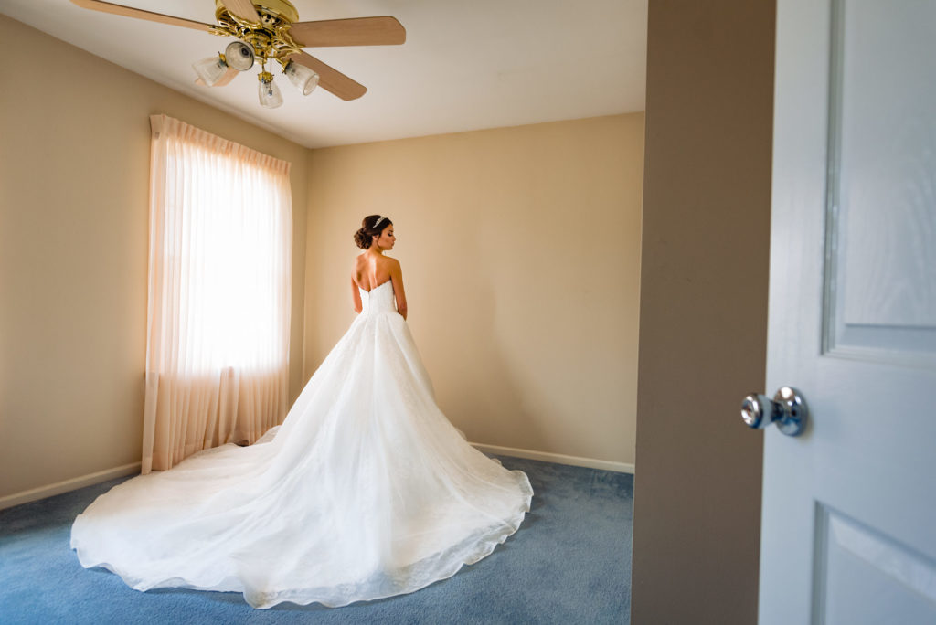 bridal shot at her suite