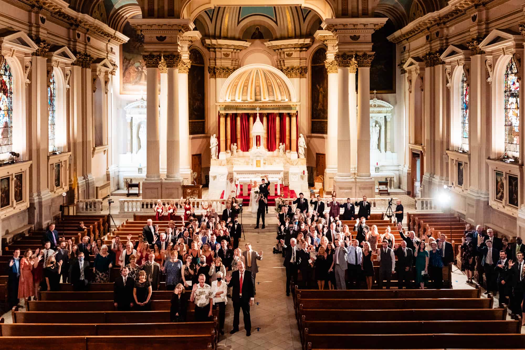 landscape shot of the church's interiors