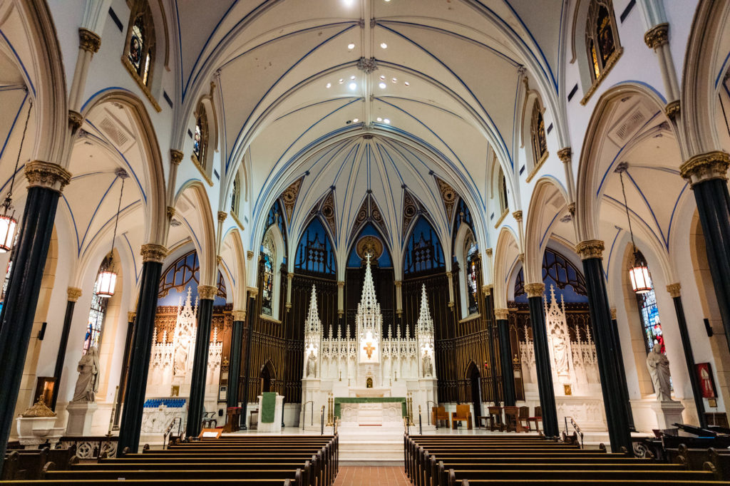 the interiors of st. john the evangelist church
