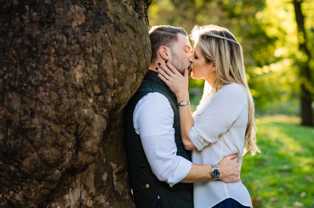 smiling couple during their Central Park E-Session