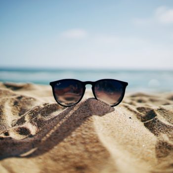 sunglass on a sand