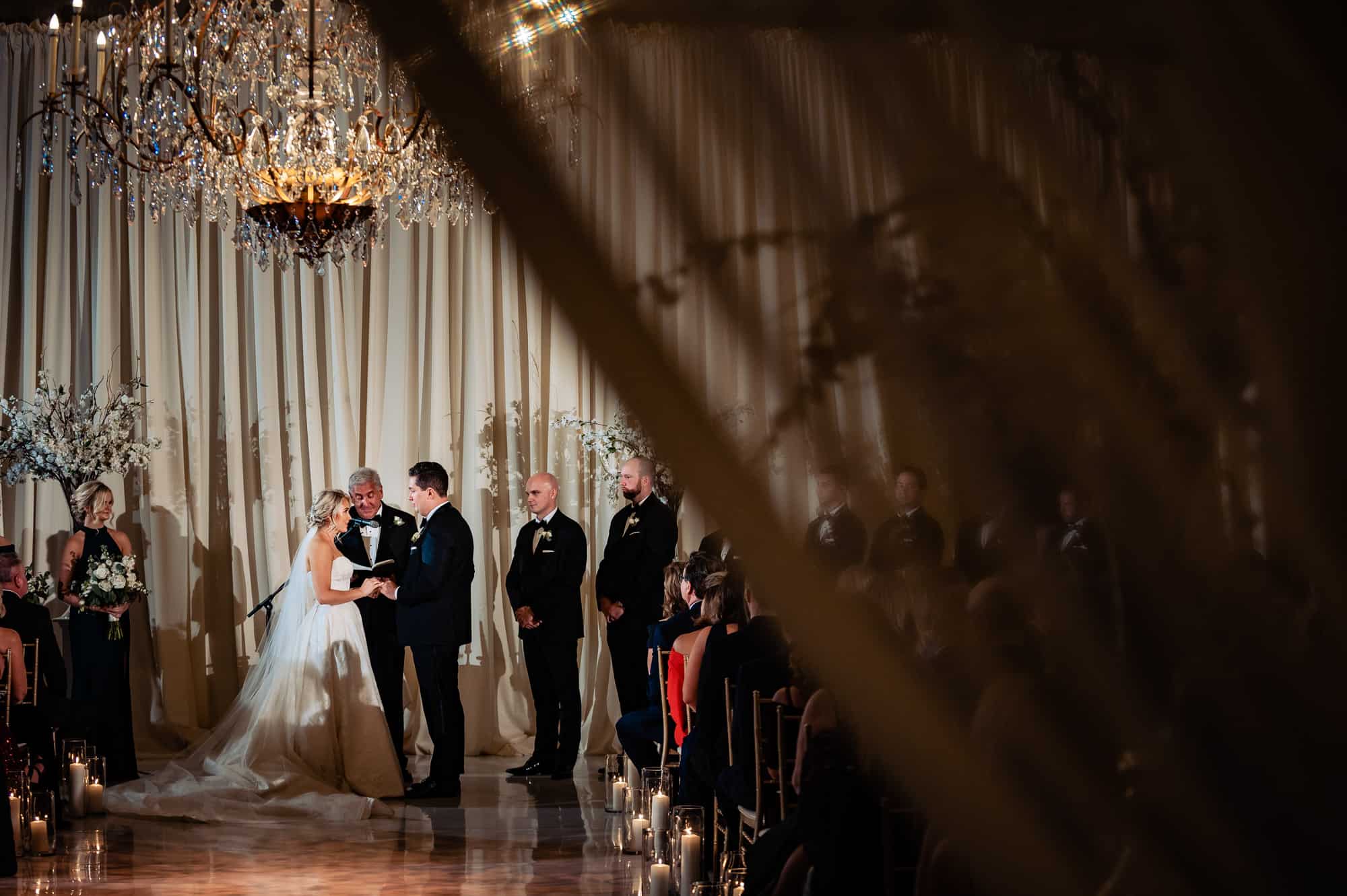 long shot of the wedding ceremony