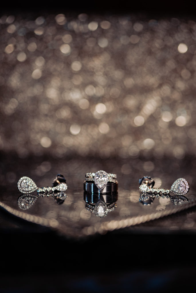 wedding bands and engagement ring