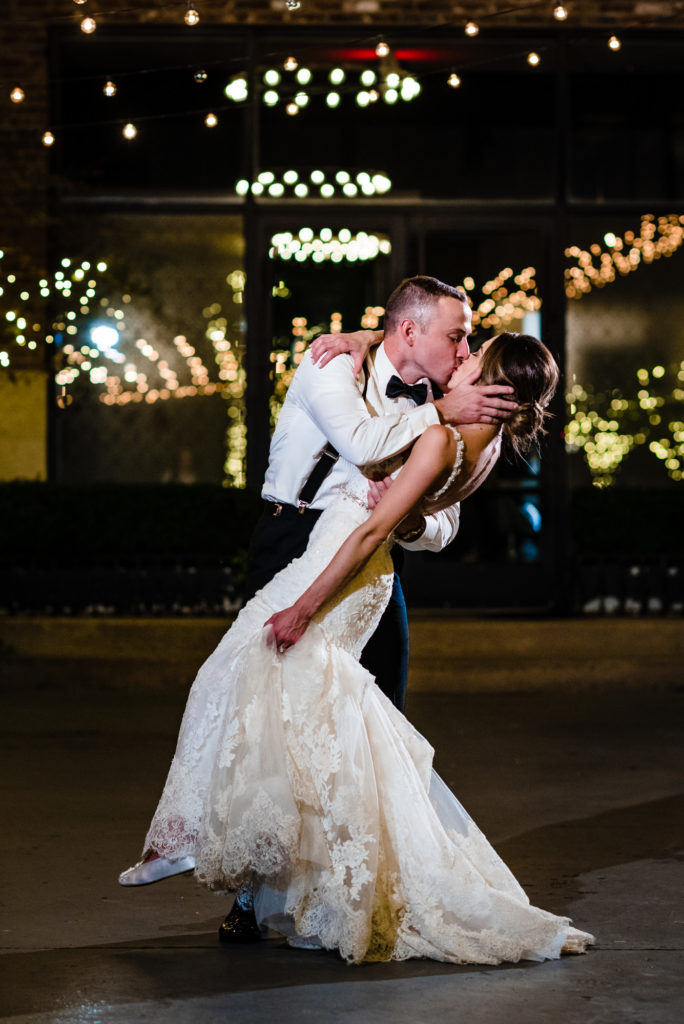 end of night shot with the newlywed couple