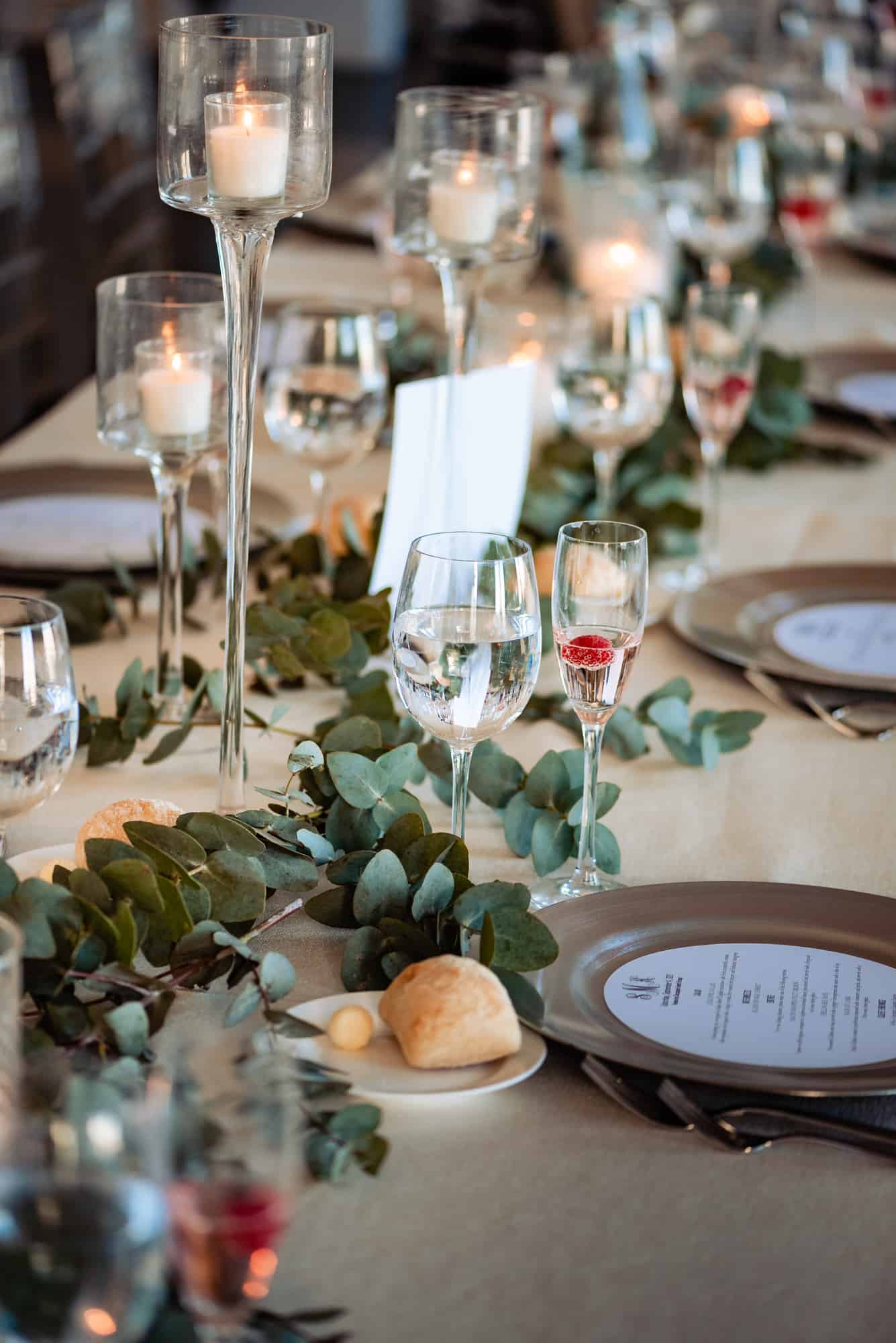 reception table setting at the downtown club philly