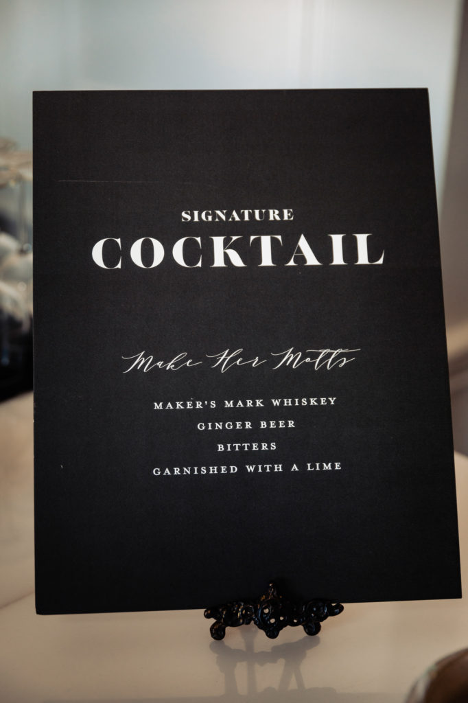 a signature wedding cocktail drink