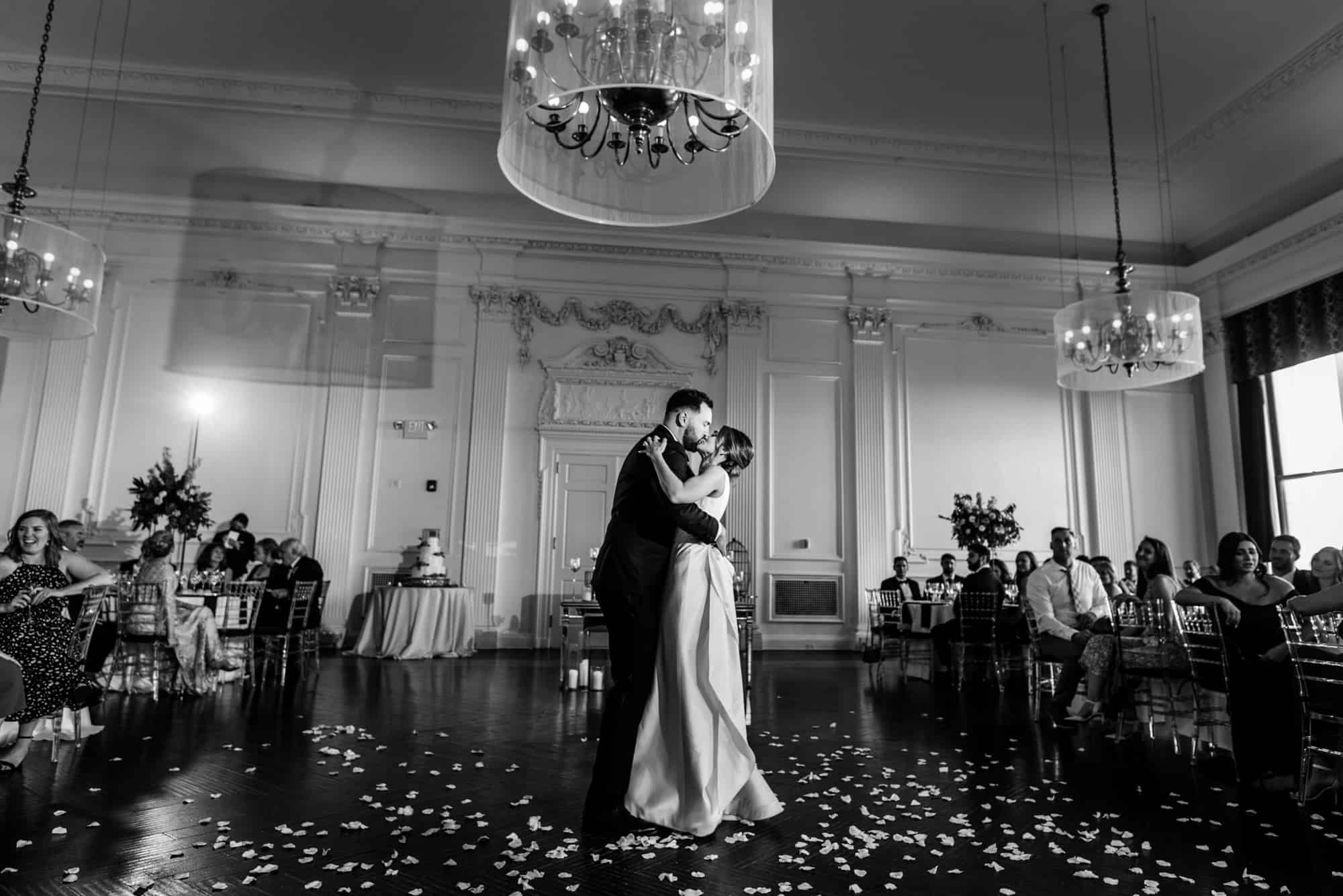 the couple's first dance at the downtown club philly