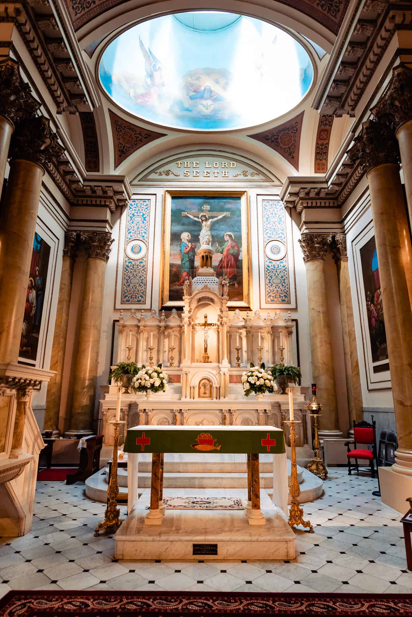 the altar of the cathedral