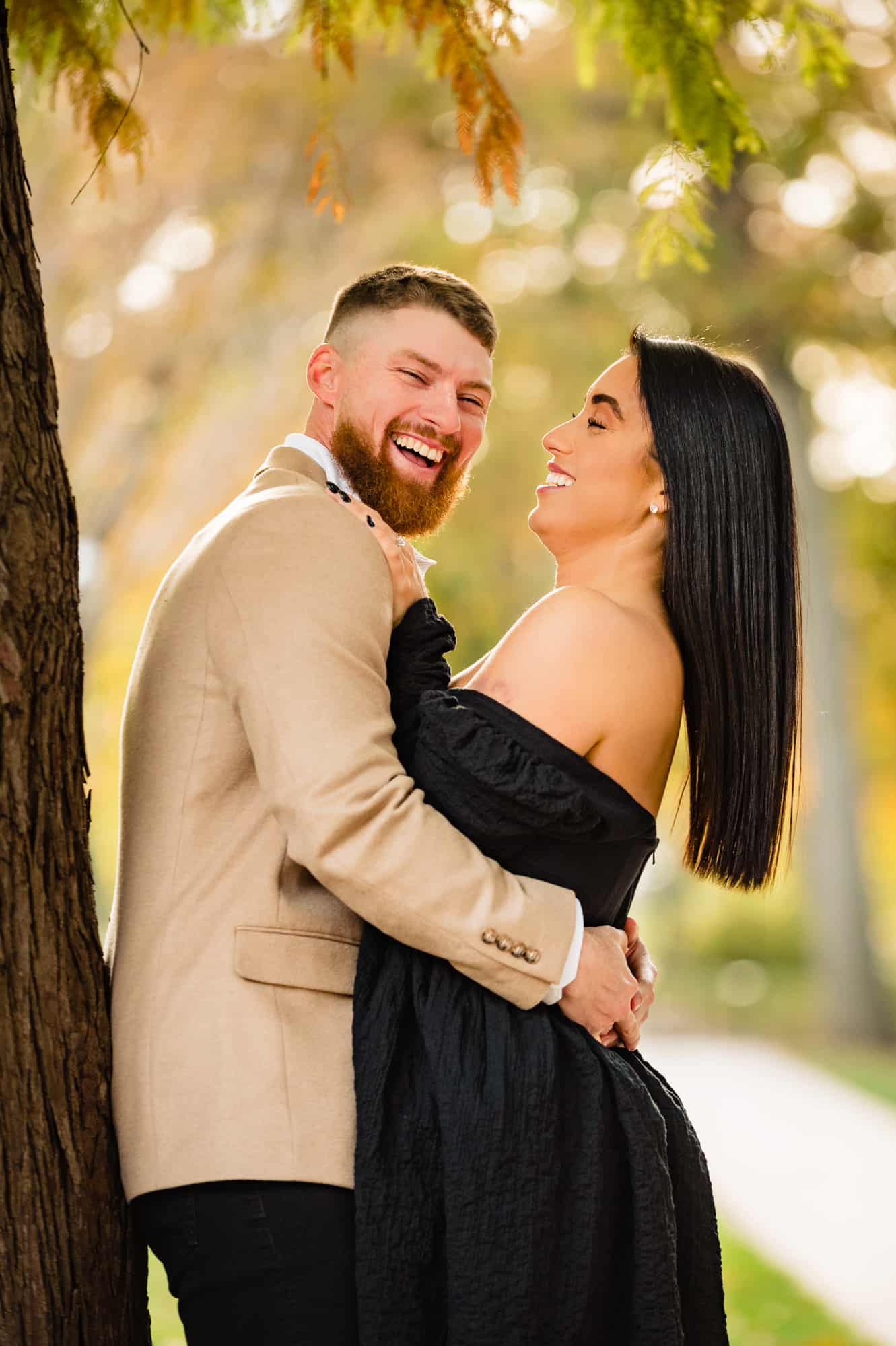 a sweet couple during their Lehigh University E-Session