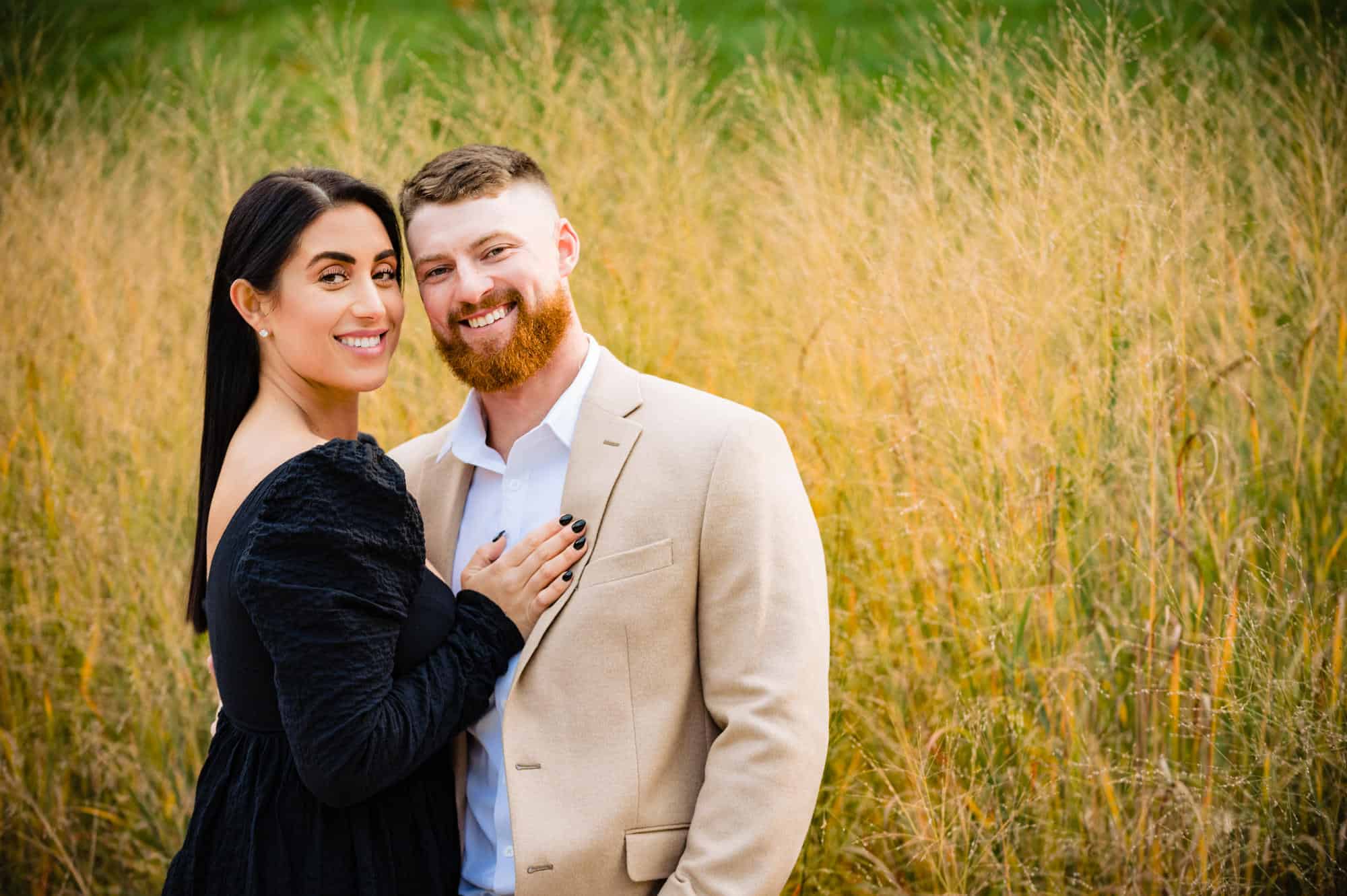 couple posing together during their Lehigh University e-session