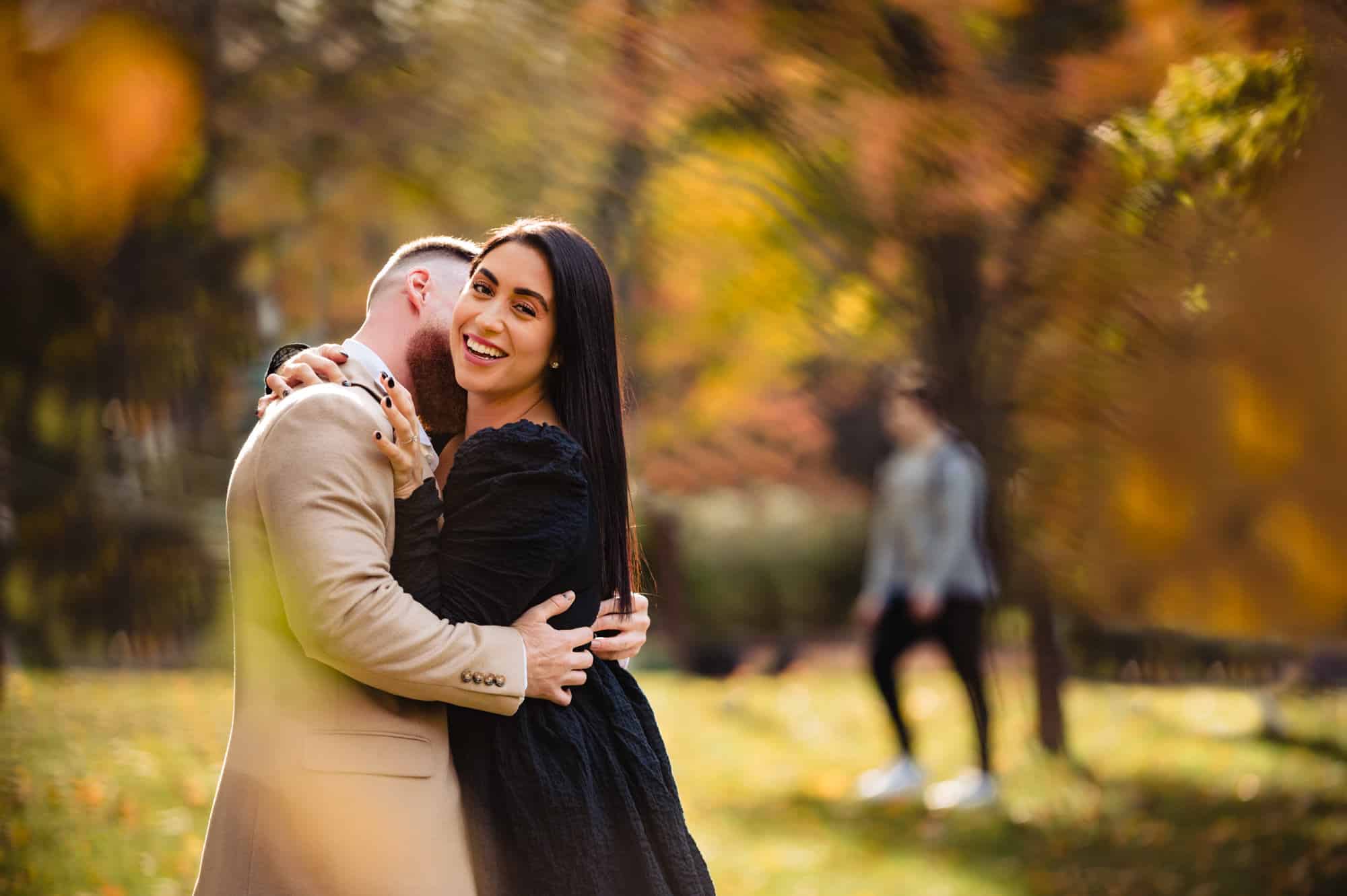 a smiling couple during their Lehigh University E-Session