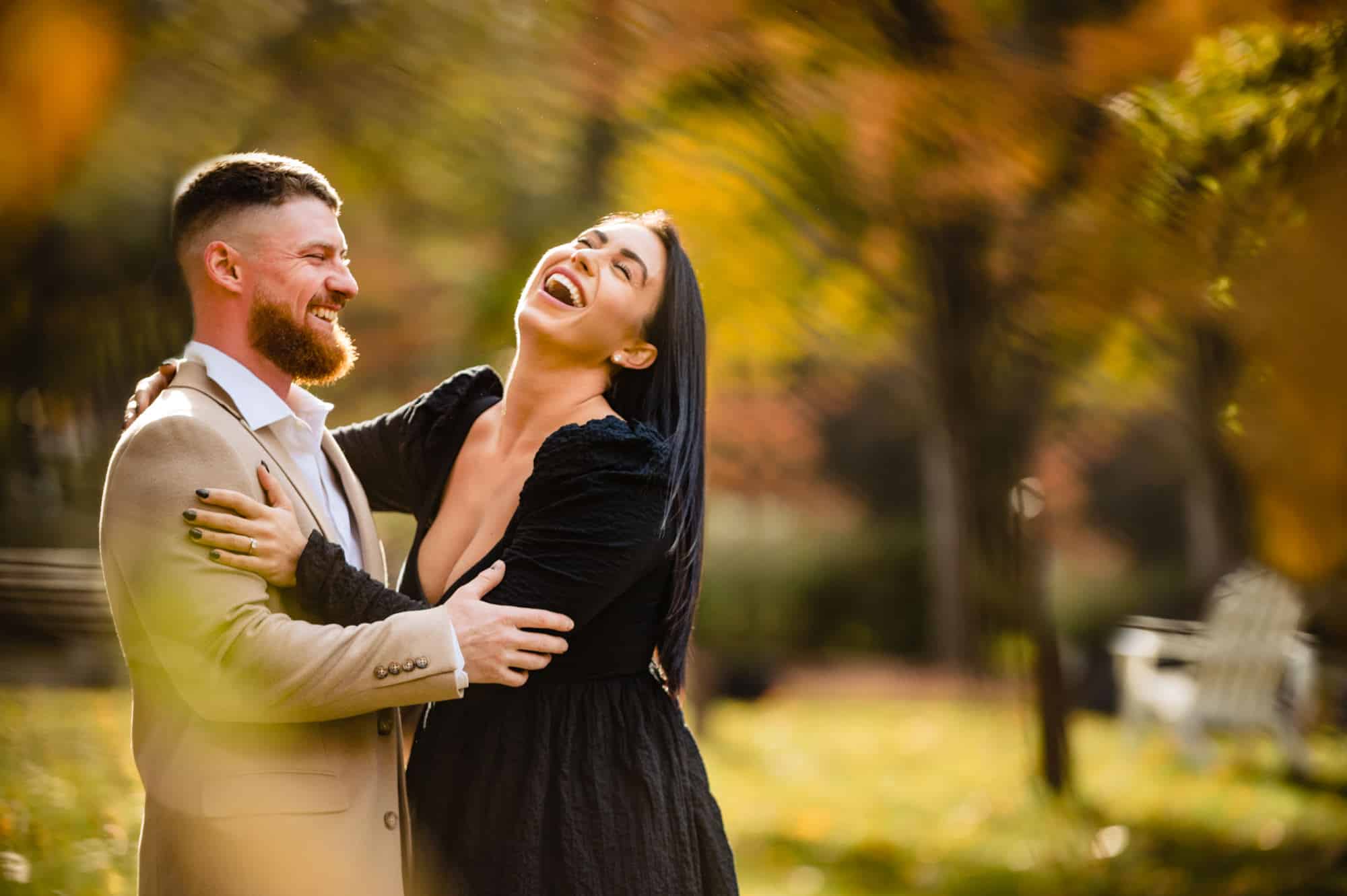 a smiling couple during their Lehigh University E-Session