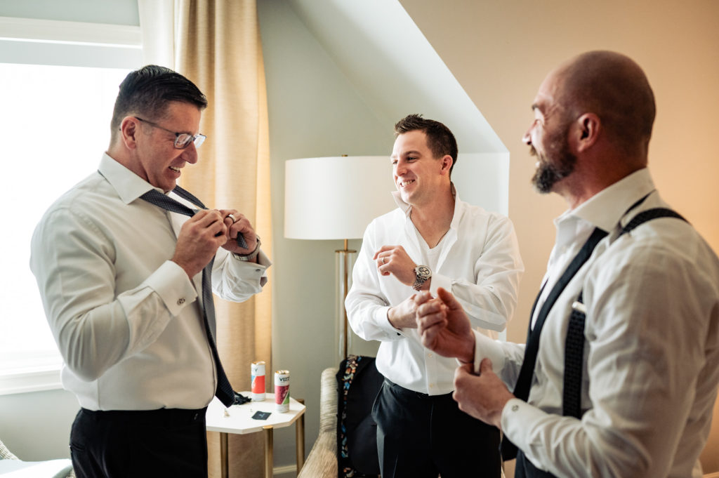 groom and his men at Ritz-Carlton Half Moon Bay