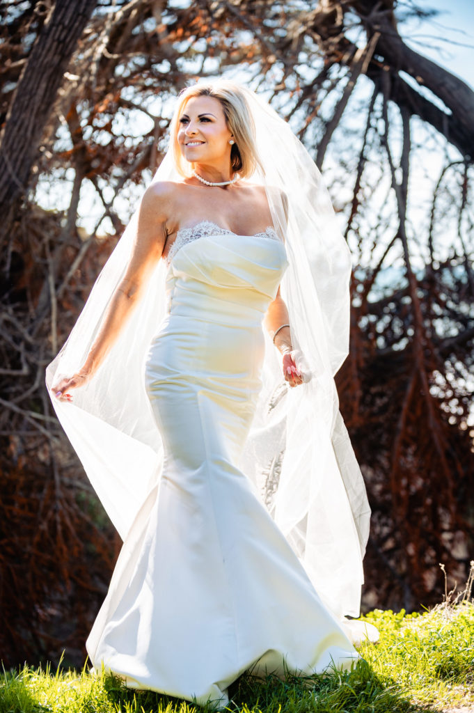 bridal shot outside the Ritz-Carlton Half Moon Bay
