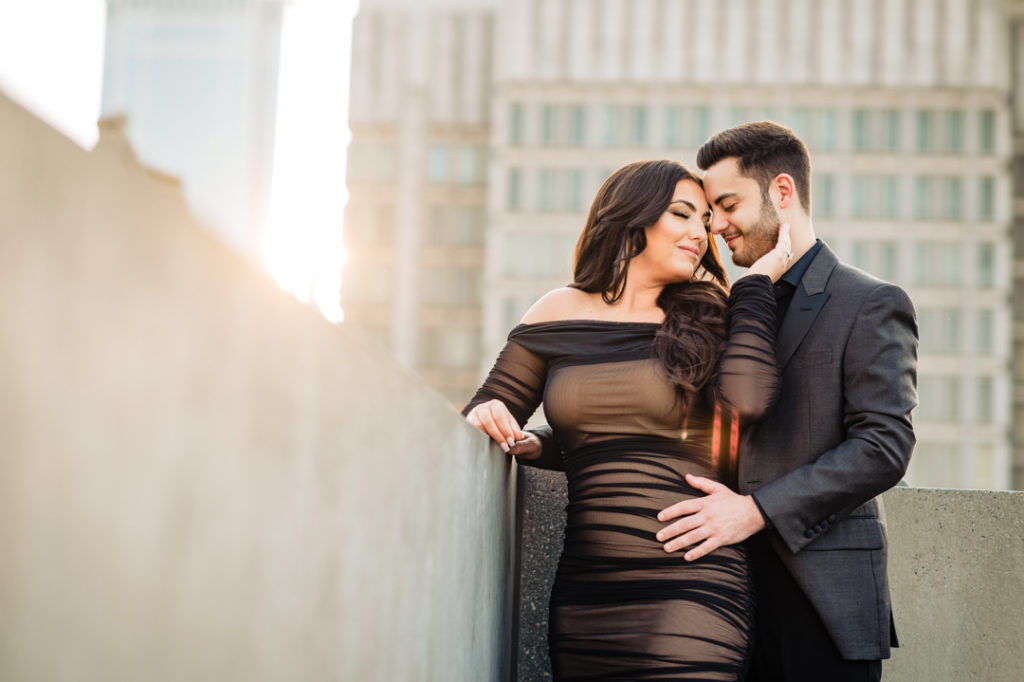intimate moment between couple