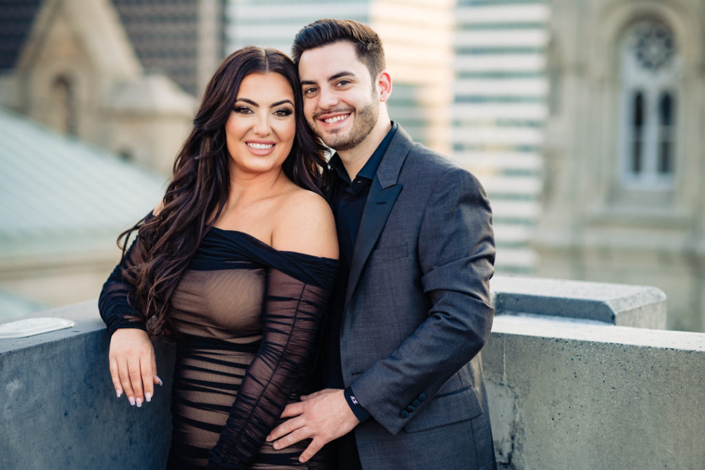 couple poses for the camera