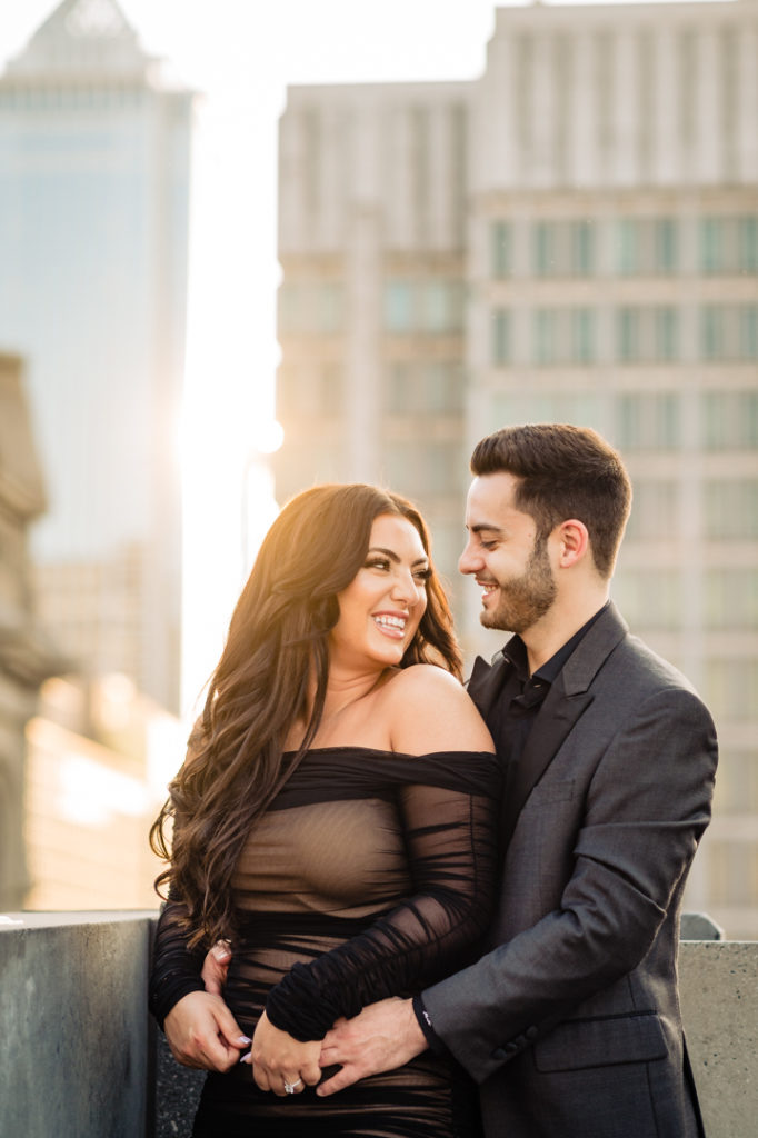 couple smiling at each other