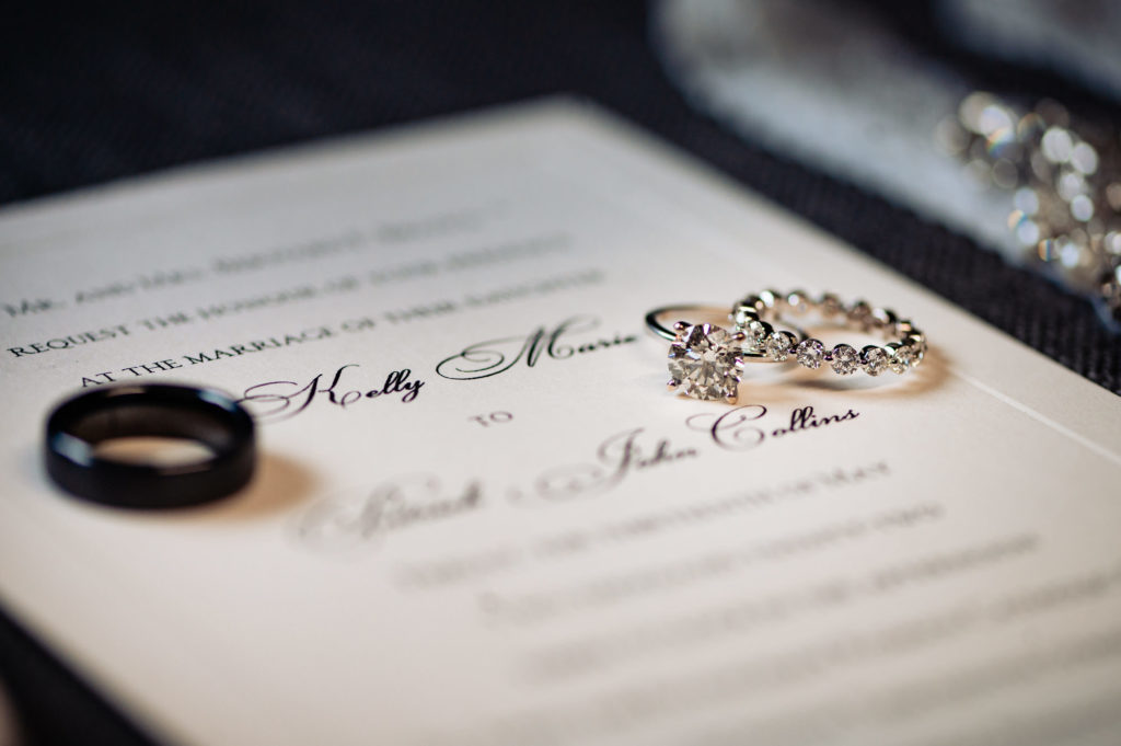 close up of the wedding rings