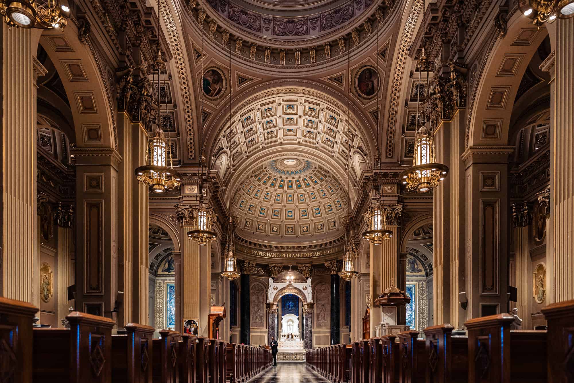 the interior of the cathedral