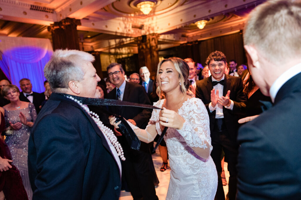 bride having fun