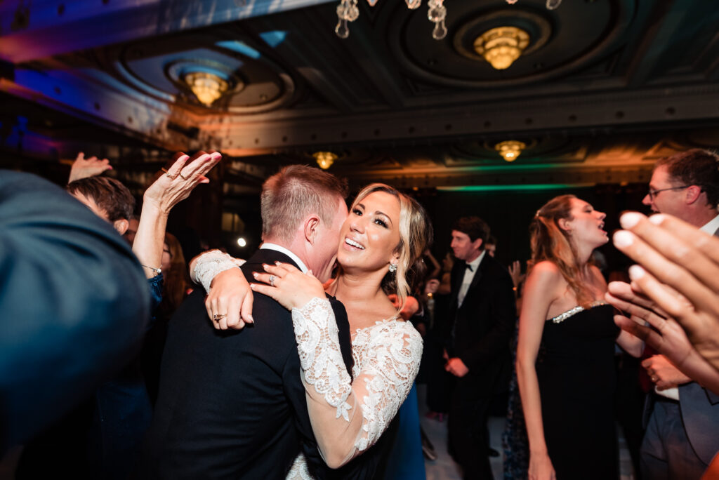 intimate moment between the newlyweds