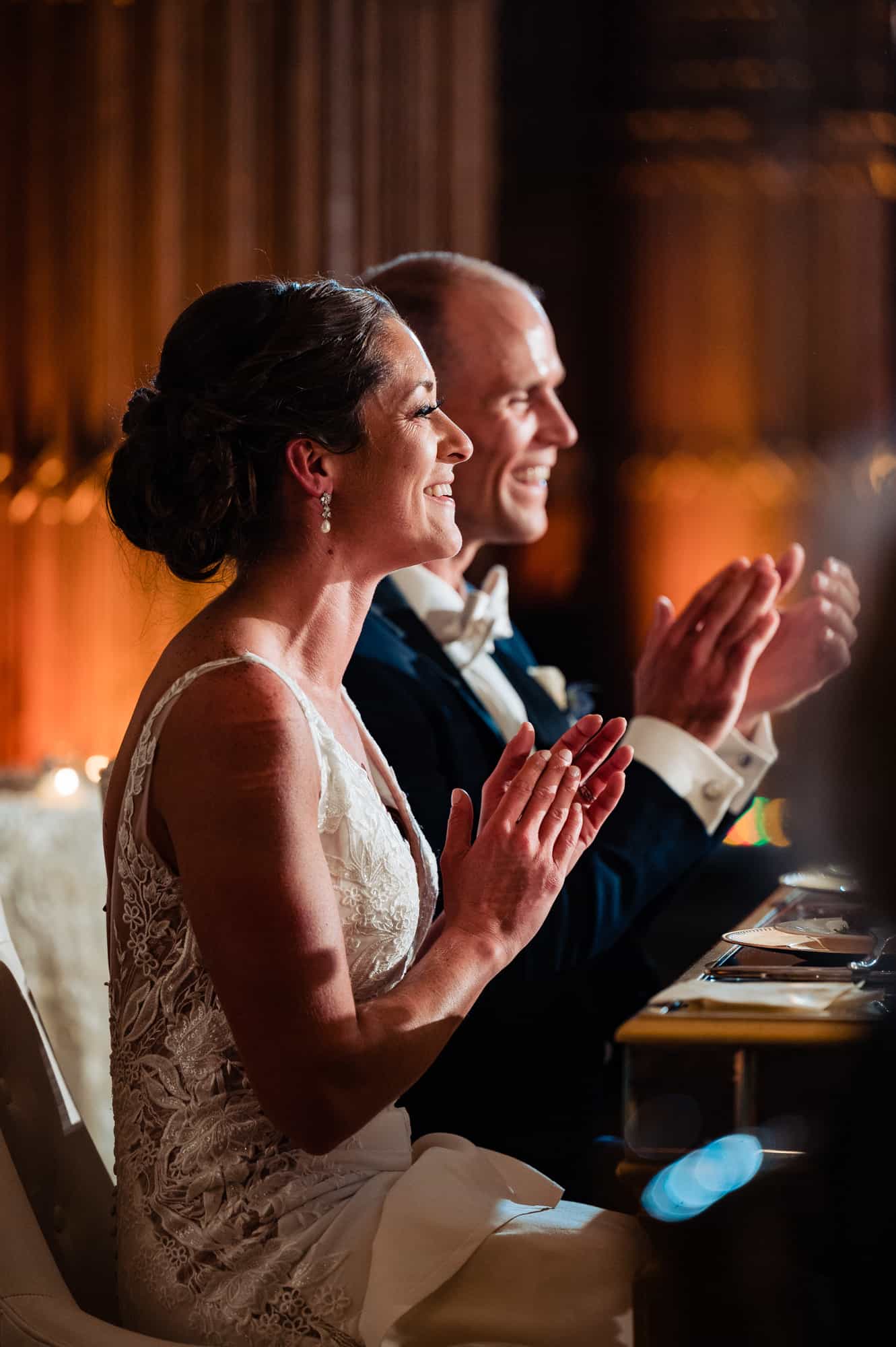 bride and groom candid shot