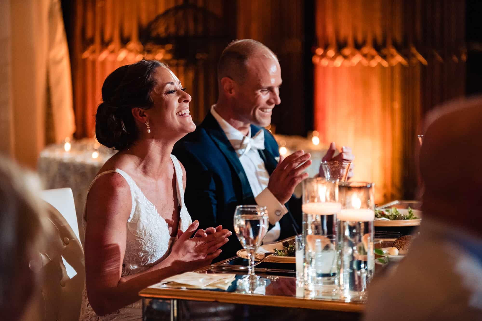 bride and groom candid shot