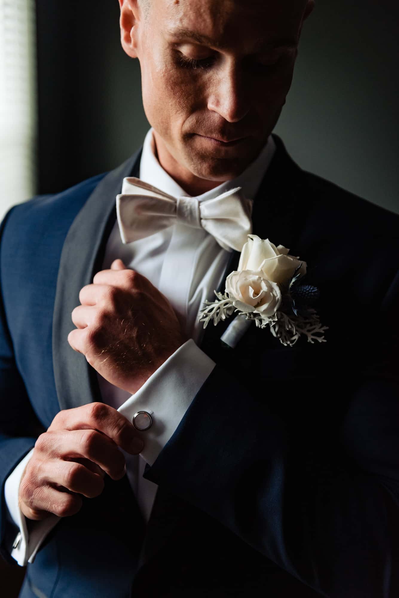 portrait shot of the groom