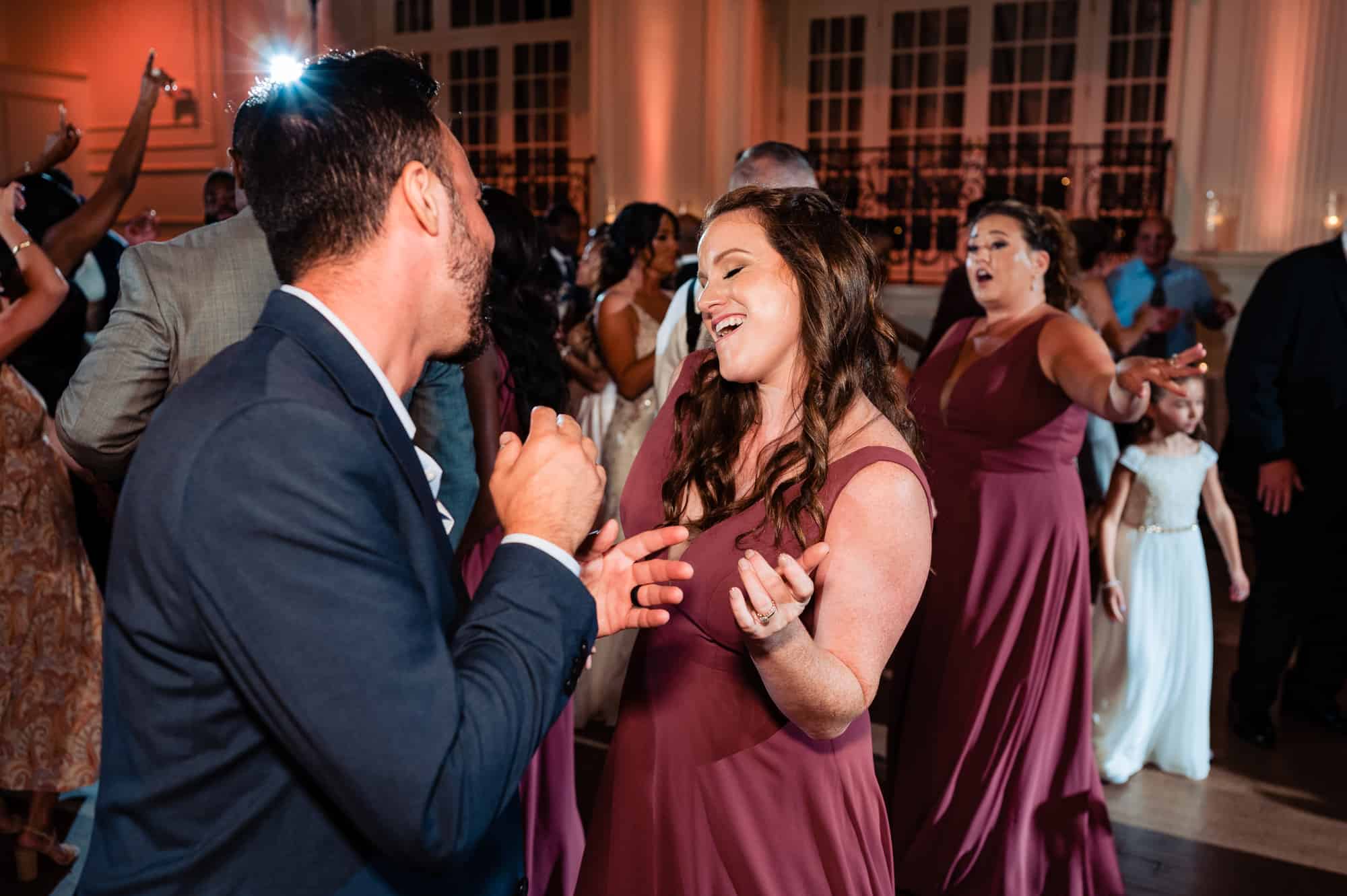 guests having a blast on the dance floor