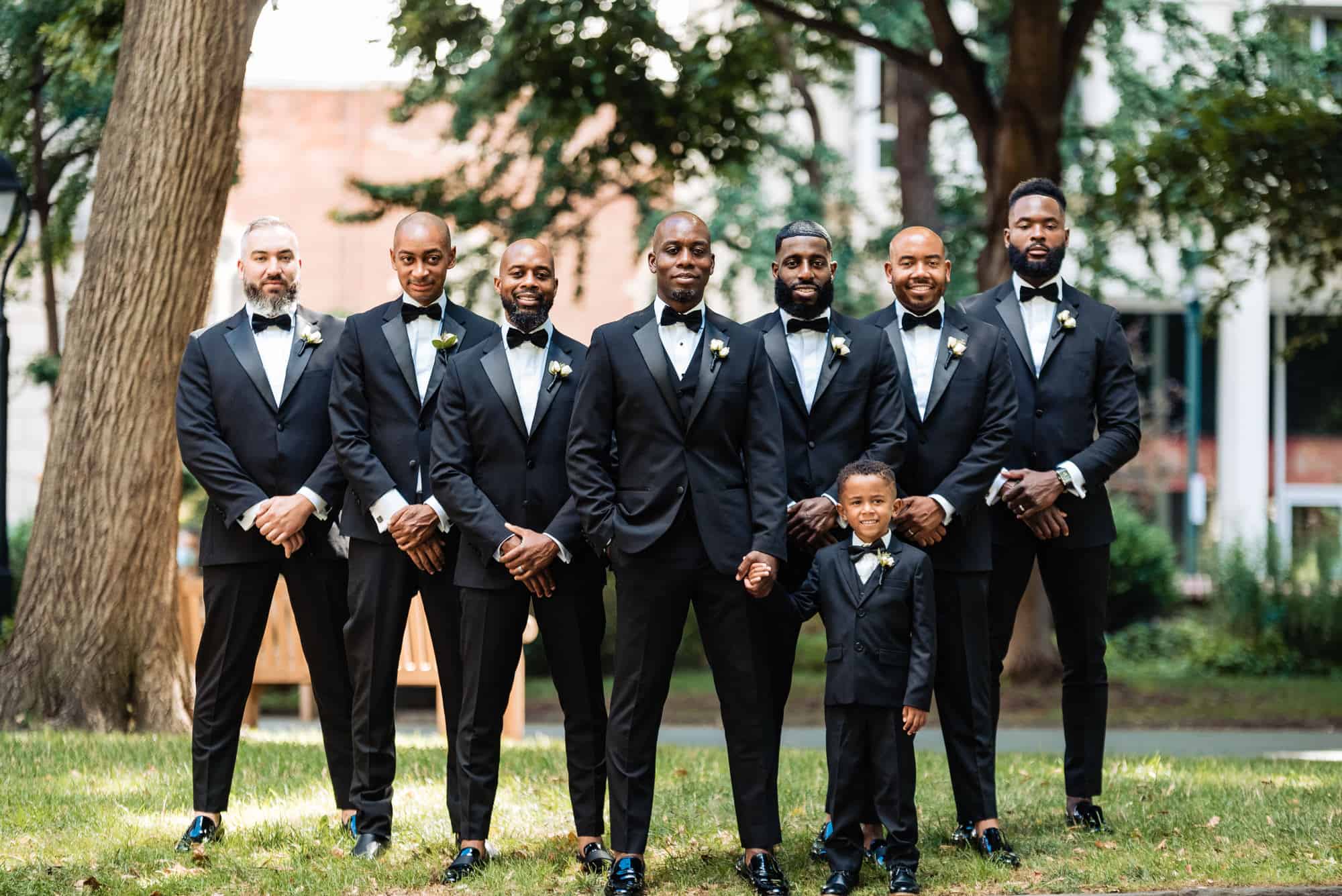 groom and his bridal party