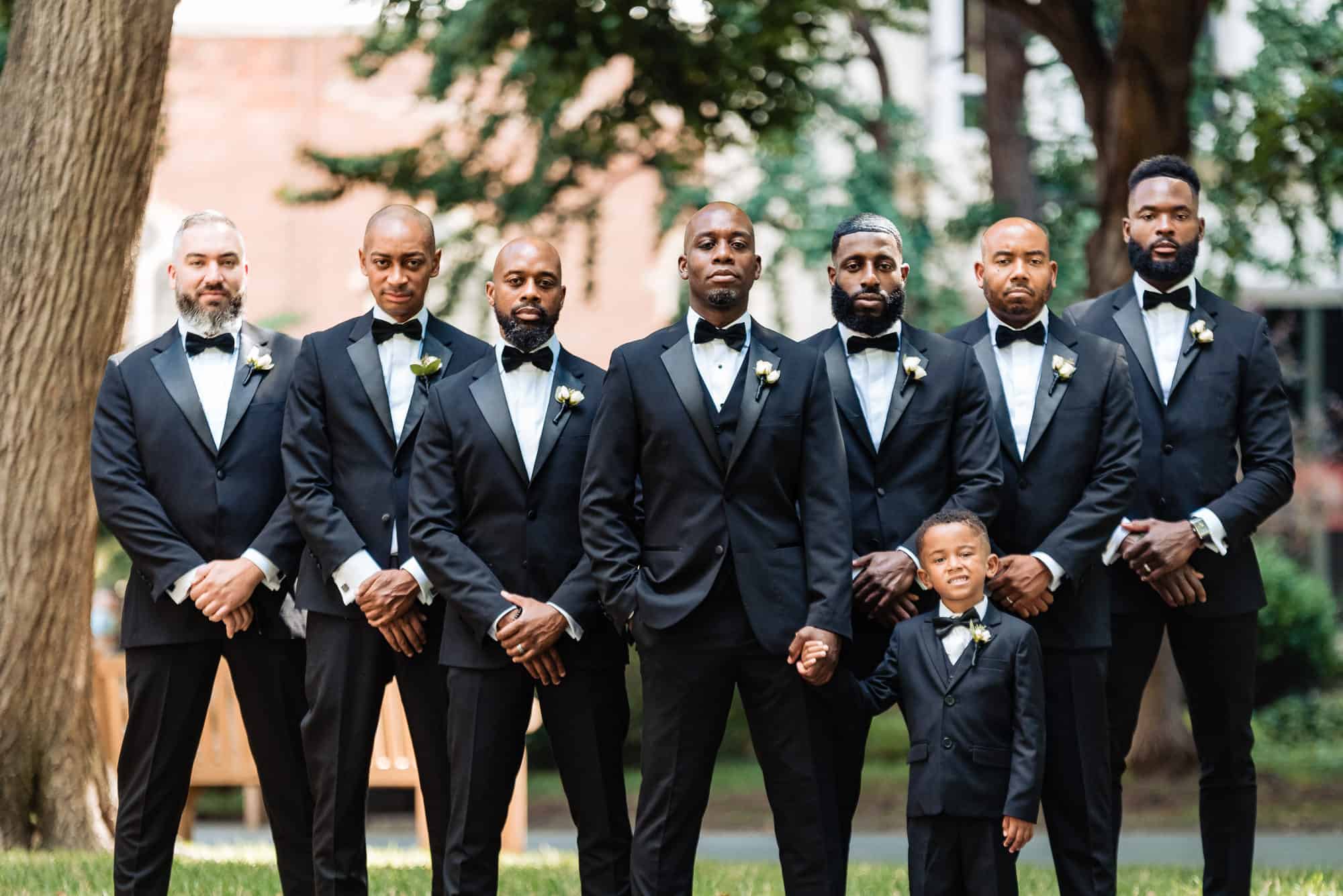 groom and his bridal party