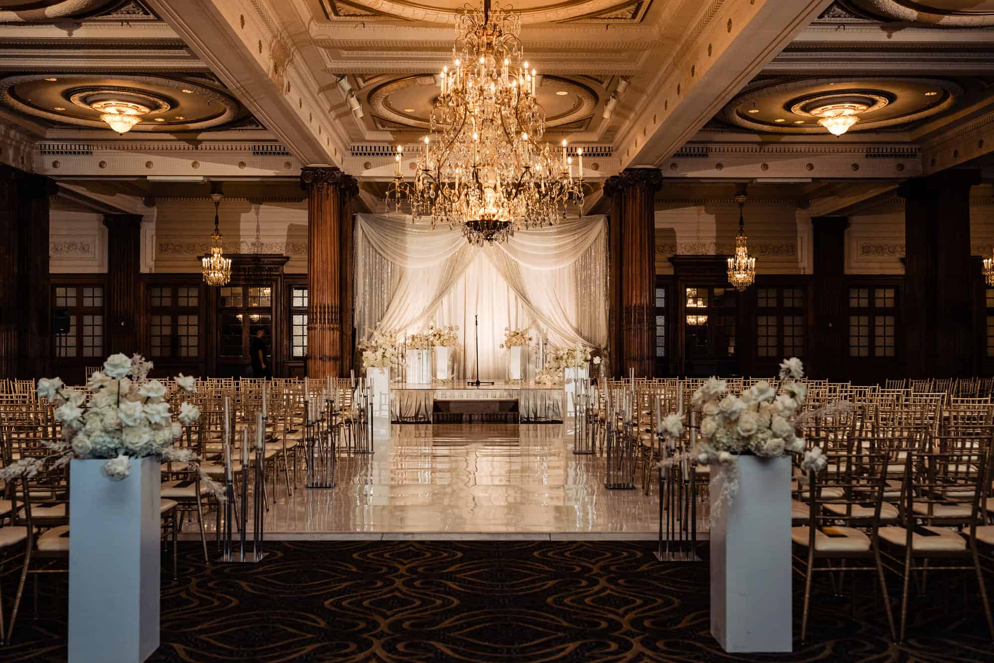 landscape shot of the crystal tea room wedding venue