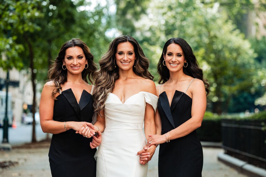 bride and her two sisters